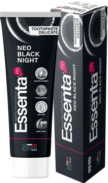 Зубная паста Essenta Pro Neo Black Night 75мл 2