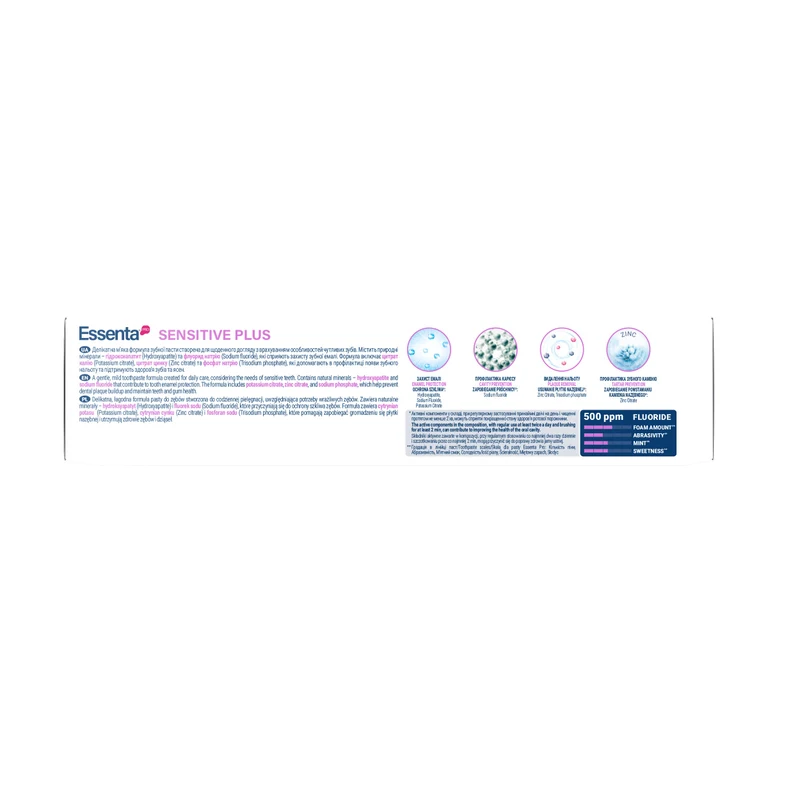 Зубная паста Essenta Pro Sensitive Plus 75мл 4