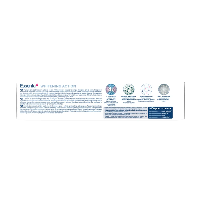 Зубная паста Essenta Pro Whitening Action 75мл 4