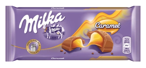 Молочный шоколад Milka с карамелью, 100 г