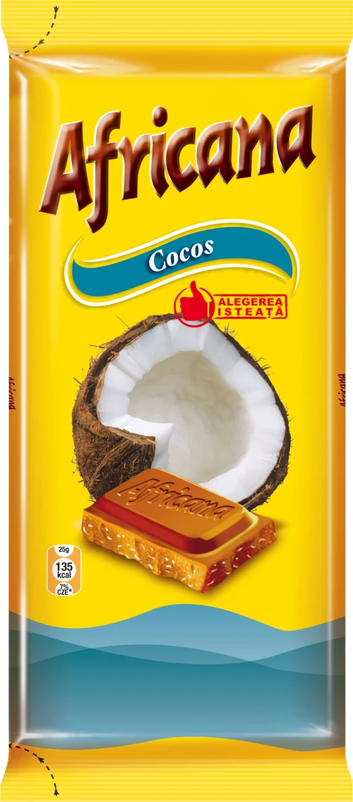 Шоколадка Africana молочный с кокосом, 80 г