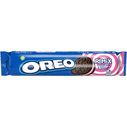 Biscuiți Oreo Remix Raspberry & Vanilla  157g