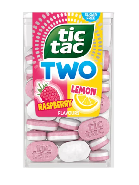 Drajeuri "Tic Tac Two Raspberry Lemon", 38.5 g