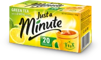 JUST A MINUTE Green Lemon, Ceai verde, 20 pac 2