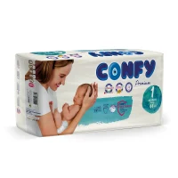Scutece pentru copii Confy Premium  ECO  Nr.1, nou născuţi,  44 buc. 3