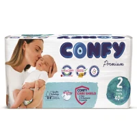 Подгузники детские Confy Premium ECO №2 MINI  (3-6 кг), 40 шт.