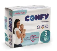 Scutece pentru copii Confy Premium Jumbo Nr.3 MIDI (4-9 kg), 70 buc. 3