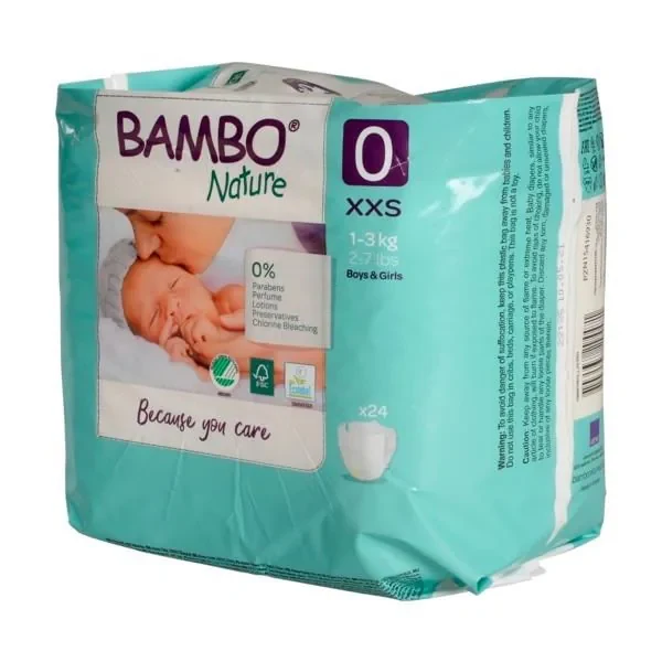 Scutece Bambo Nature 0  (1-3 kg), 24 buc 3