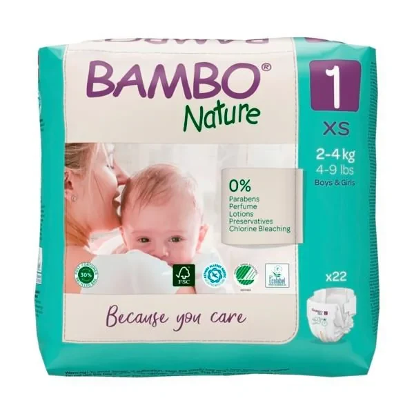Scutece Bambo Nature 1  (2-4 kg), 22 buc 3