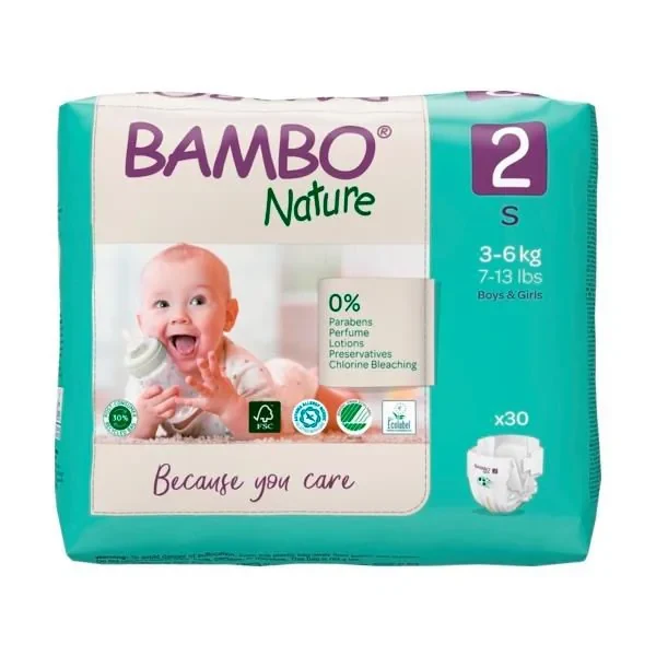 Scutece Bambo Nature 2  (3-6 kg), 30 buc 3