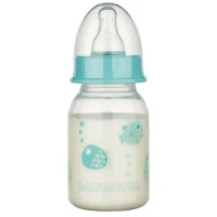 ”Baby-Nova” Biberon din silicon cu gât standart,  120 ml., debit lent, fără BPA, 1 buc./cutie de carton (46010) 2