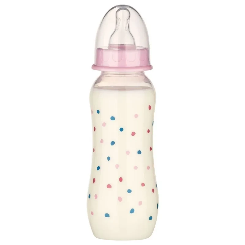 ”Baby-Nova” Biberon din silicon cu gât standart, 0-24 luni, 240ml., debit mediu, fără BPA, 1 buc./cutie de carton (48010) 3