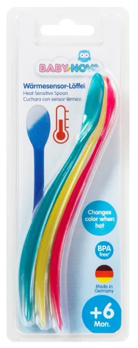 ”Baby-Nova” Set de 3 linguri, sensibile la căldură, se decolorează , 6 luni+, fără BPA 1 buc. (34609) 3