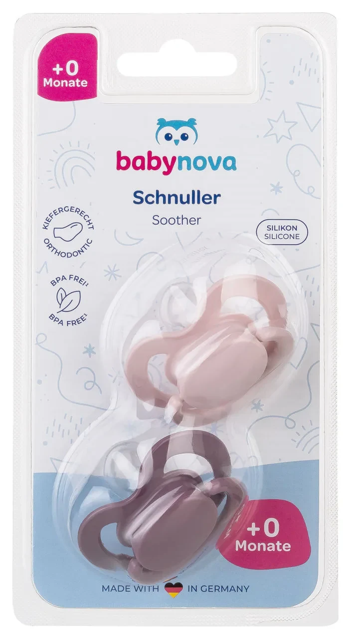 ”Baby-Nova” Suzetă ortodontică,cu inel, 0 luni+, Silicon, fără BPA, 2 buc. (20015) 3