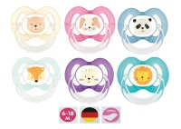 ”Baby-Nova” Suzetă ortodontică,cu inel, 6 luni+, Silicon, fără BPA, 2 buc. cu cutie pentru sterilizare (20005)