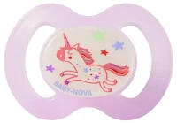 ”Baby-Nova” Suzeta ortodontica "Glow in the dark", fără inel, 6 luni+, Silicon, fără BPA, 1 buc. (24242) 3