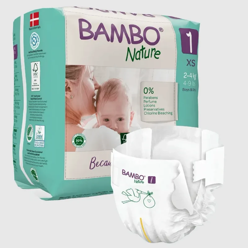 Set Scutece Bambo Nature 1  (2-4 kg), 44buc. (2x22buc) 3