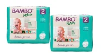 Set Scutece Bambo Nature 2  (3-6 kg), 60 buc  (2x30buc)