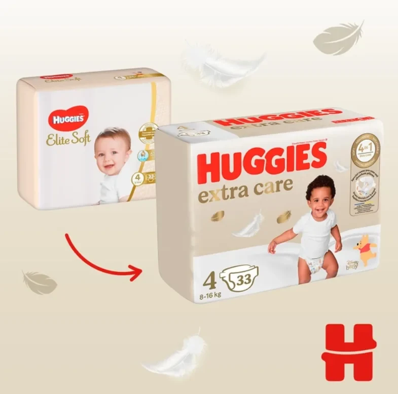 Scutece Huggies Extra Care Jumbo 4 (8-16 kg), 33 buc 2