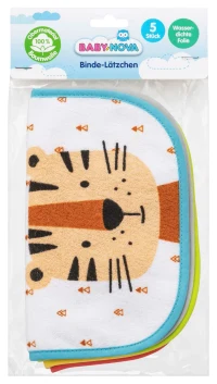 Baby-Nova, Set 5 baveţele din bumbac, impermeabile  (33103) 2