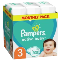 Подгузники Pampers Active Baby Midi Box 3 (6-10 кг), 208 шт. 