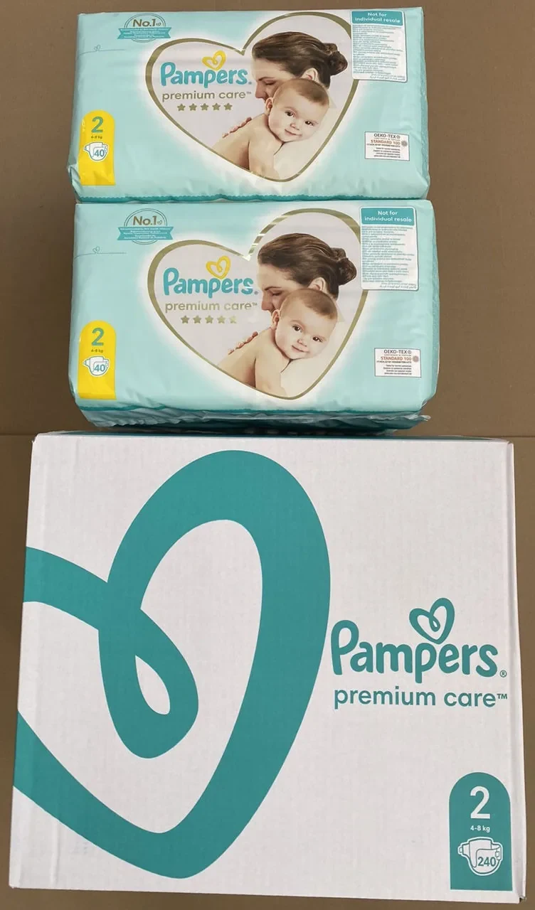 Подгузники Pampers Premium Care Box 2, Mini (4-8 кг), 240 шт.  2