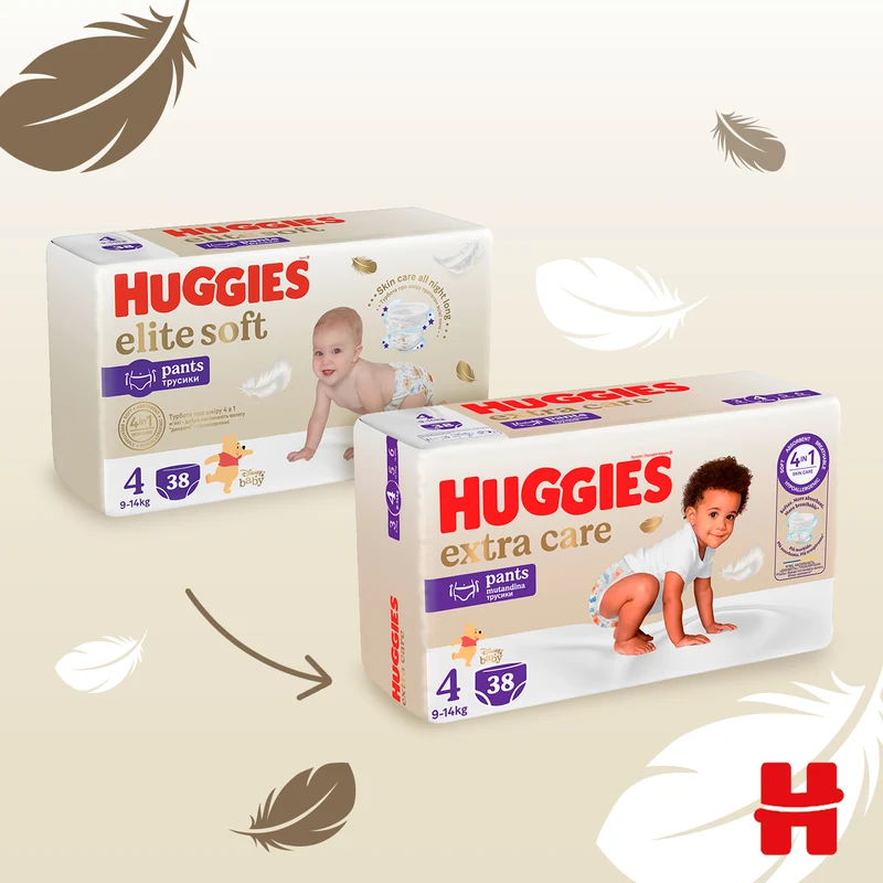 Трусики Huggies Extra Care Mega 4 (9-14 кг), 38 шт 2