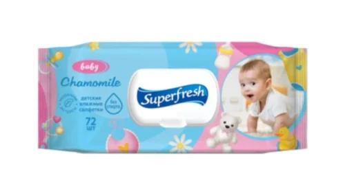 Влажные салфетки для детей SuperFresh, 72 шт.