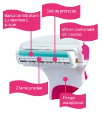 Сменные лезвия для бритвы Lady Protector, 5 шт, 2 лезвия 2