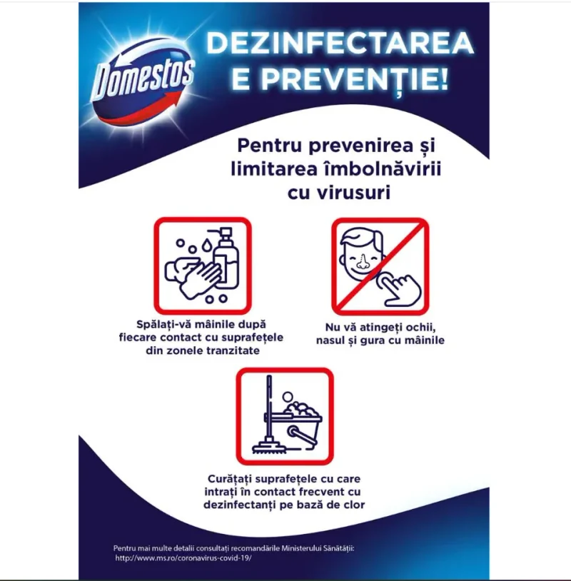 Dezinfectant înălbitor anticalcar Domestos Total Hygiene WC Gel Lime Fresh, 700 ml 3