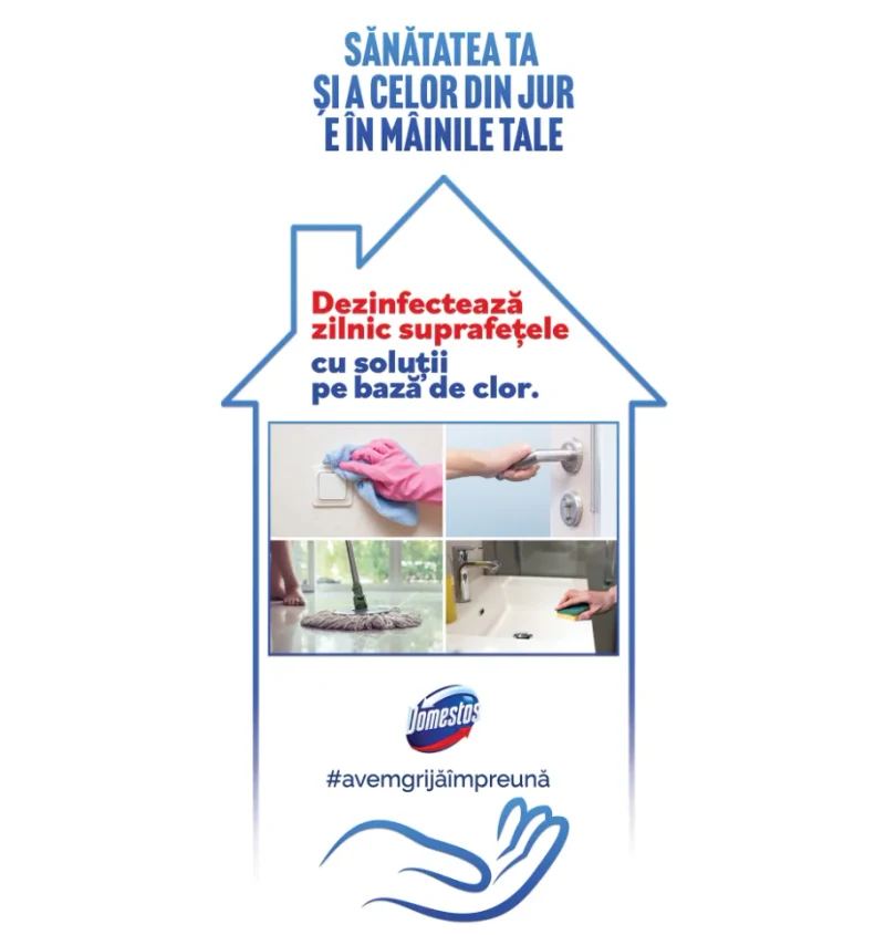 Dezinfectant înălbitor anticalcar Domestos Total Hygiene WC Gel Lime Fresh, 700 ml 2