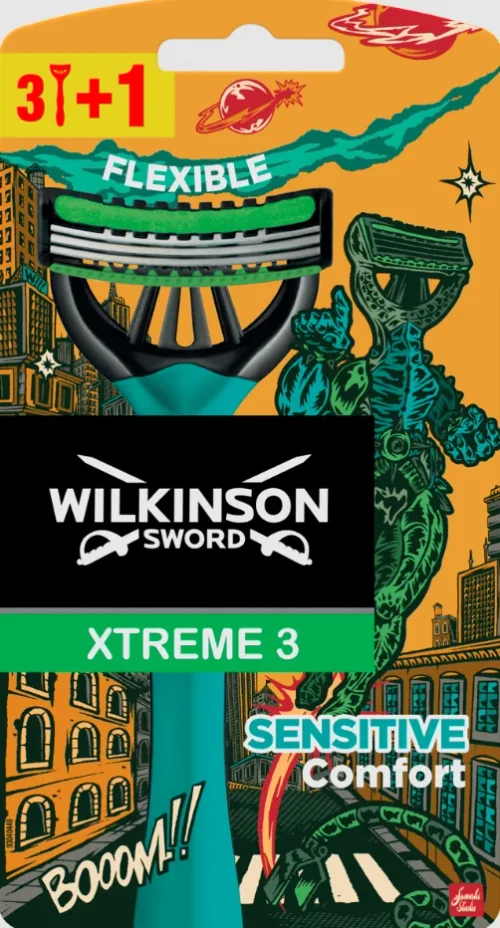 Wilkinson Sword Xtreme3 Limited Edition, пакет (3 + 1 бесплатно)