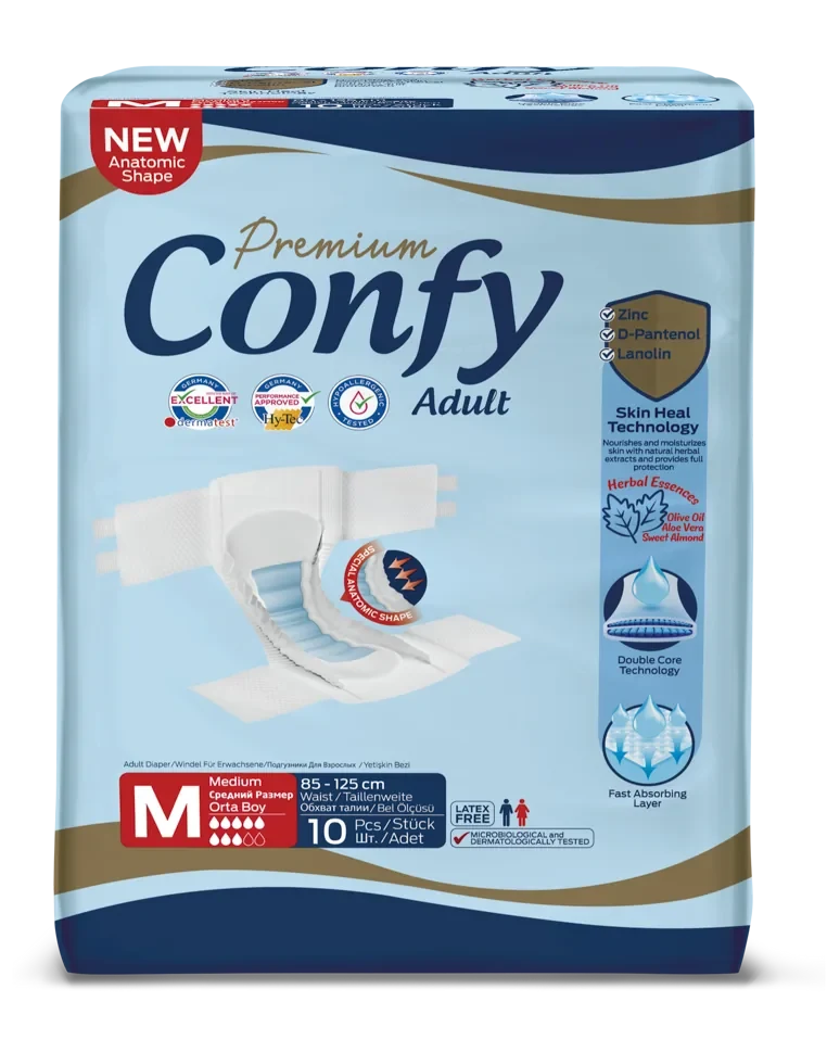 Confy Premium Adult, scutece pentru adulți, MEDIUM STD, 10 buc. 3