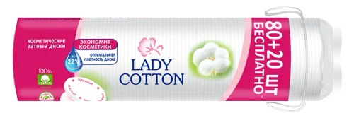 Ватные диски Lady Cotton,  80+20 шт.