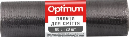 Пакеты для мусора PROservice Optium HD, 60 л, 20 шт, черный