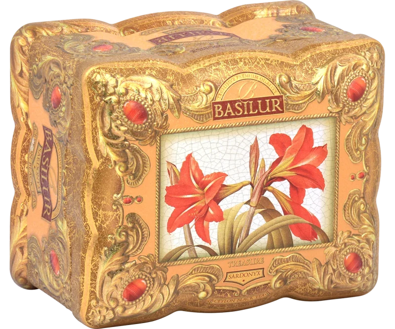 Ceai negru  Basilur Lose Leaf Tea  TREASURE SARDONIKS, cutie metalică  100g 3