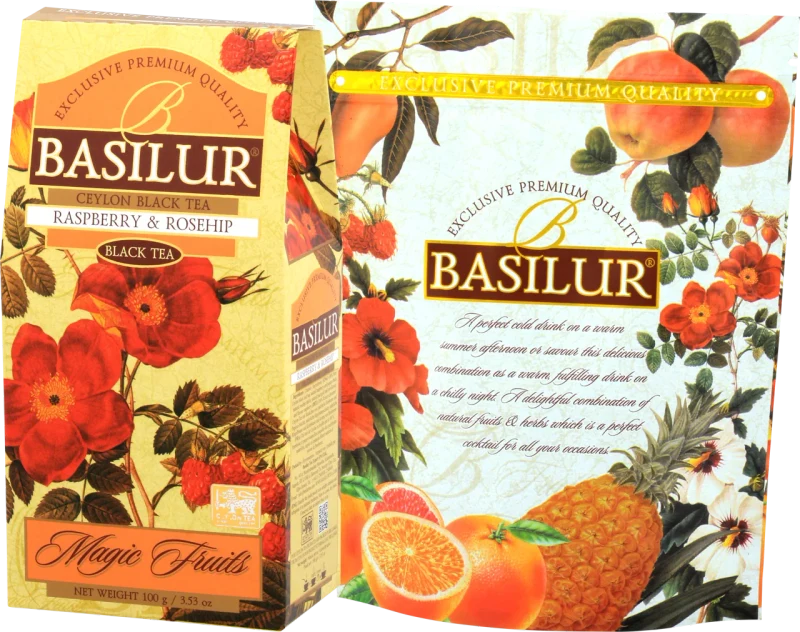 Ceai negru  Basilur Magic Fruits,  Raspberry & Rosehip, 100 g 2