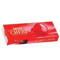 Praline de ciocolată cu cireşe şi lichior Mon Cheri, Ferrero,10 buc.