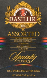 Чай черный и зеленый в ассортименте  Basilur Specialty Classics  ASSORTED, Foil Env  (5*1,5 г, 20*2 г) 2