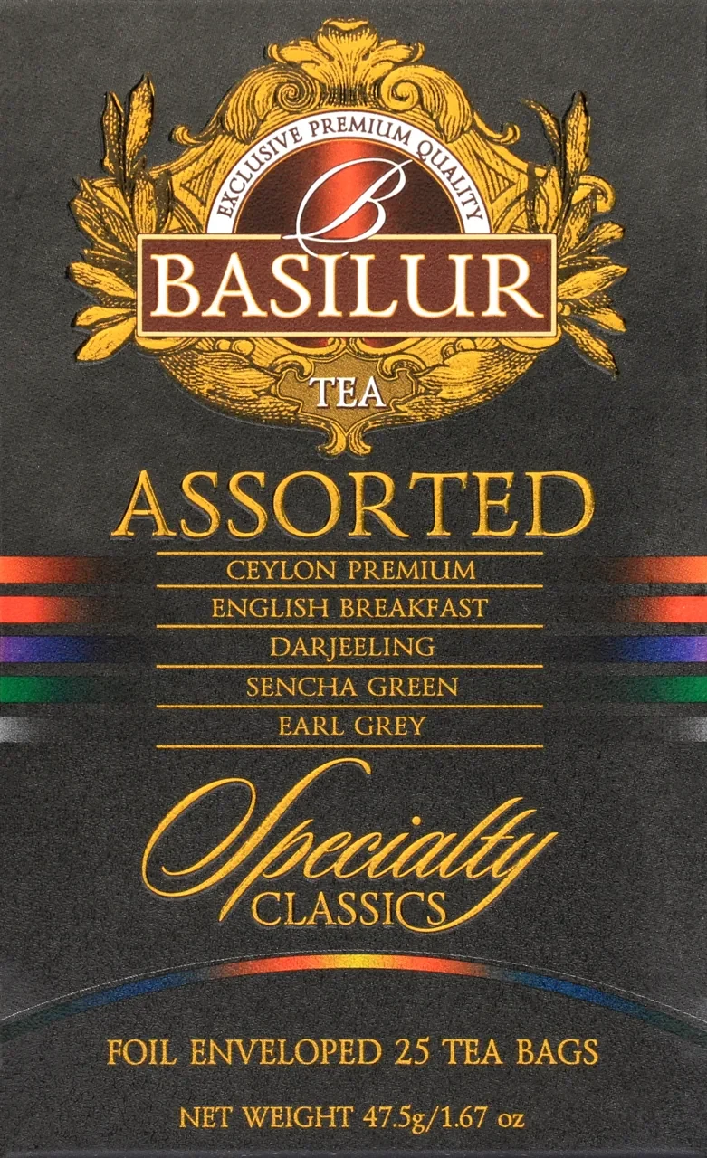 Чай черный и зеленый в ассортименте  Basilur Specialty Classics  ASSORTED, Foil Env  (5*1,5 г, 20*2 г) 2