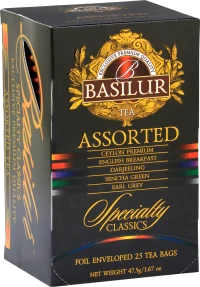 Чай черный и зеленый в ассортименте  Basilur Specialty Classics  ASSORTED, Foil Env  (5*1,5 г, 20*2 г) 3