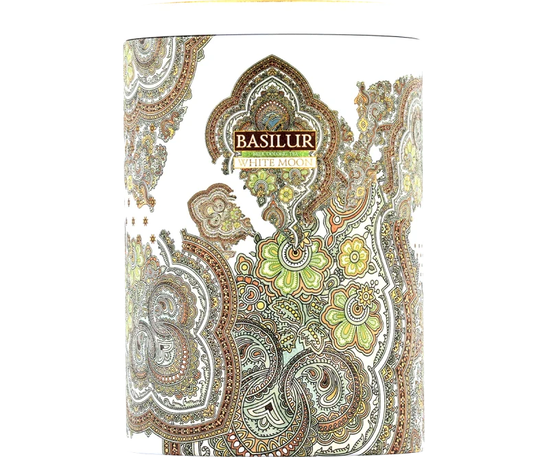 Ceai verde  Basilur Oriental Collection  WHITE MOON, cutie metalică  100g 2