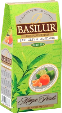 Ceai verde Basilur Magic Fruits, Earl Grey & Mandarin, 100 g