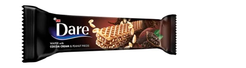 Dare вафельный батончик с какао-кремом и кусочками арахиса, 29г