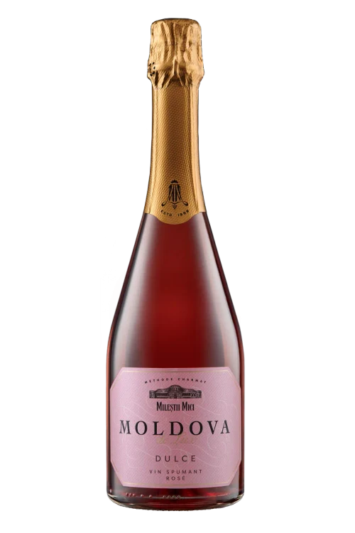 Milestii Mici Moldova de Lux, игристое вино сладкое розовое, 0,75 л