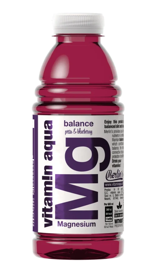Merlin's vitamin aqua Mg pear & blueberry 0,6 L