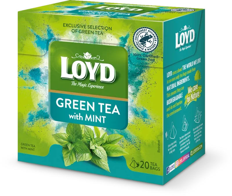 LOYD Green Tea with Spearmint, ceai verde, 20 pac. 3