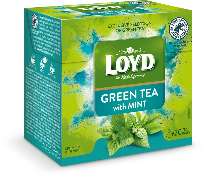 LOYD Green Tea with Spearmint, ceai verde, 20 pac. 2