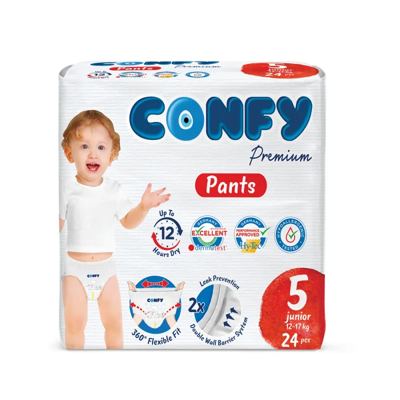Scutece-chiloțel pentru copii Confy Premium Pants Nr.5 JUNIOR, 24 buc 3