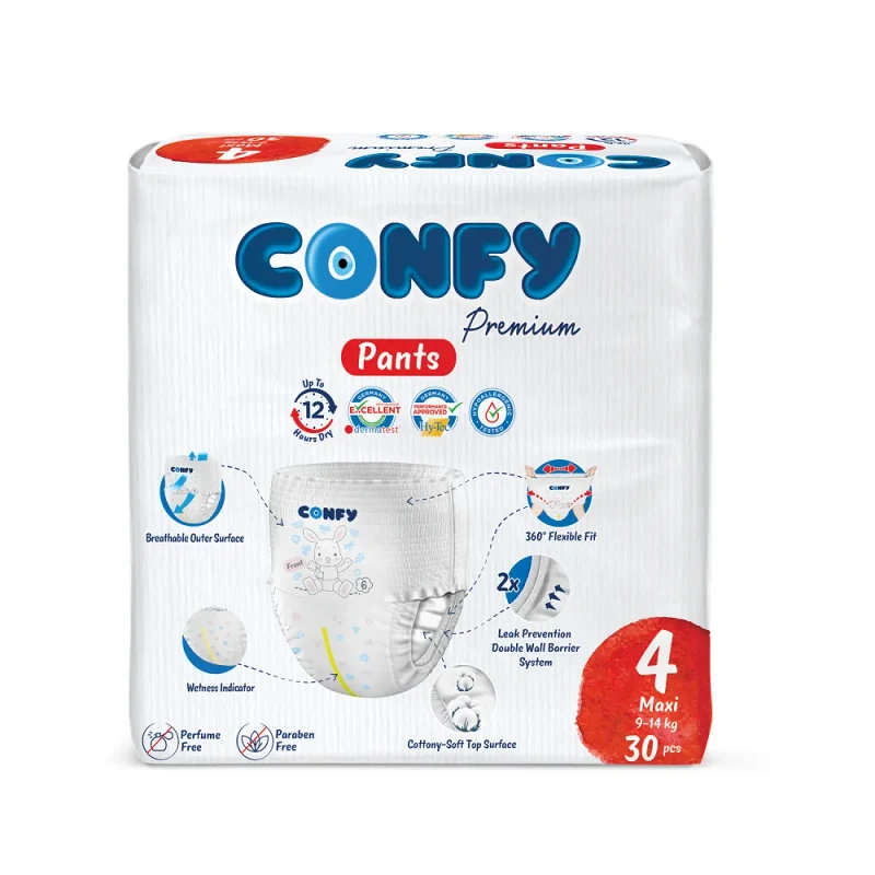 Scutece-chiloțel pentru copii Confy Premium Pants Nr.4 MAXI, 30 buc. 2